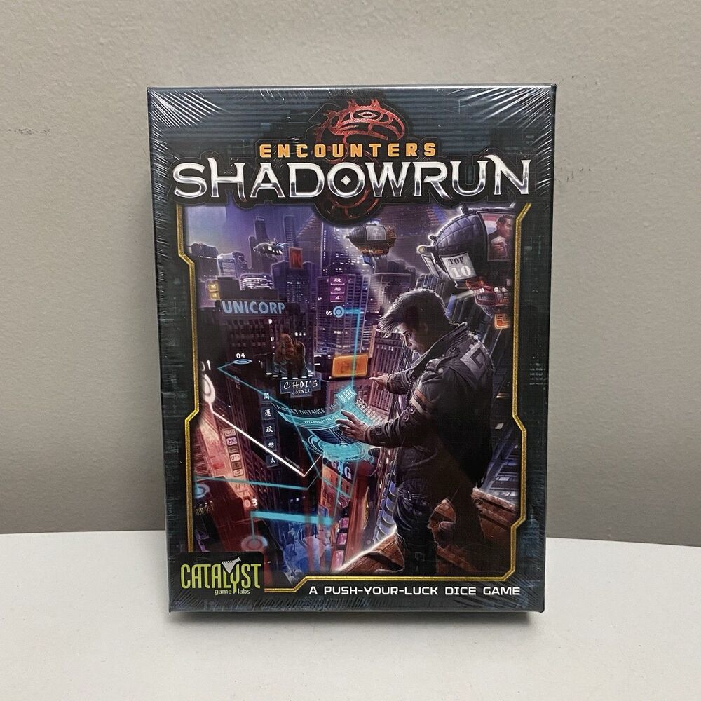 Encounters Shadowrun A Push-Your-Luck Dice Game by Catalyst Game Labs # 27790